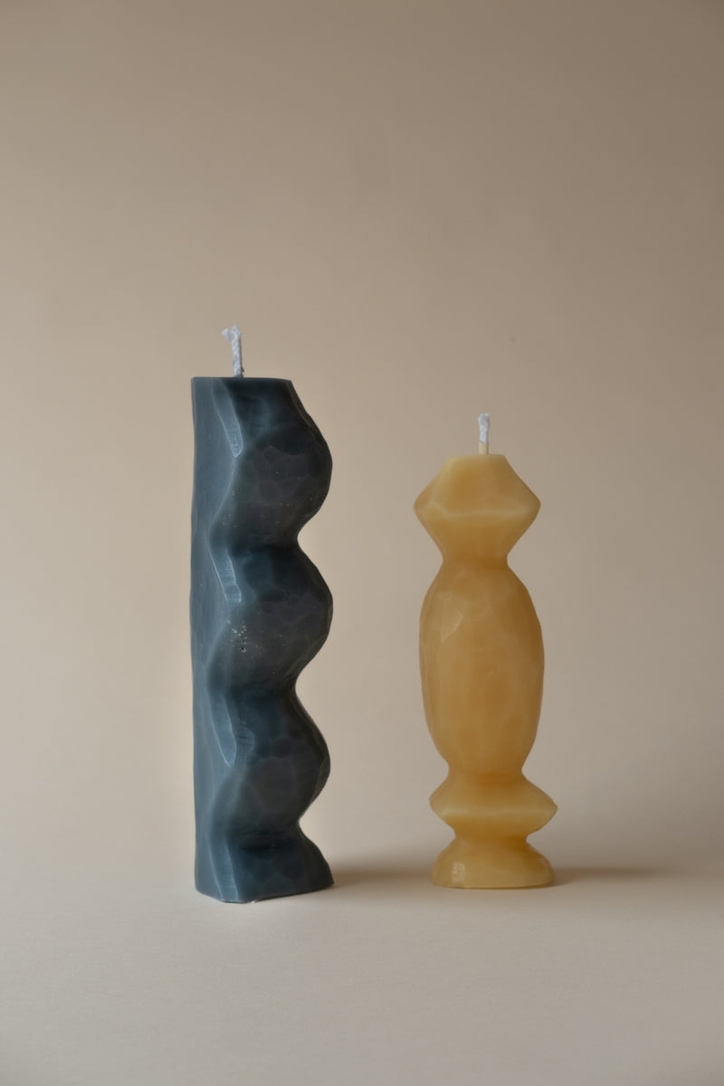 Totem candles - Sky / Blanc