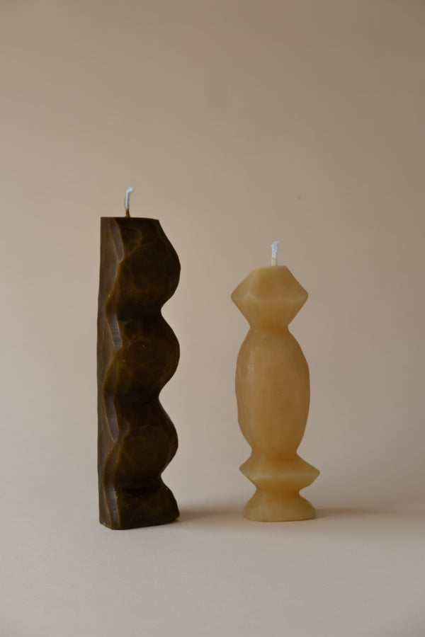 Totem candles - Toast / Blanc