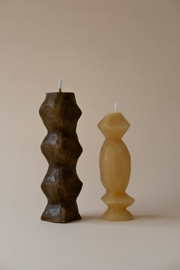 Totem candles - Toast / Blanc