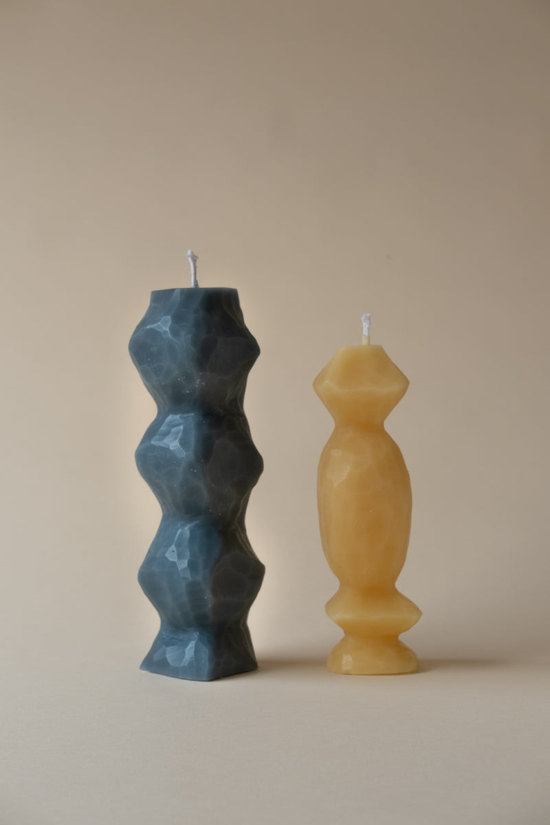 Totem candles - Sky / Blanc