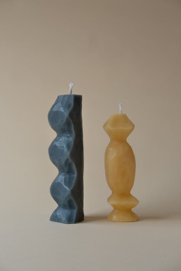 Totem candles - Sky / Blanc