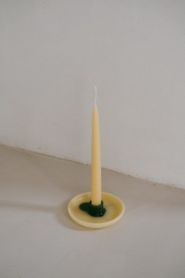Beeswax candle holder
